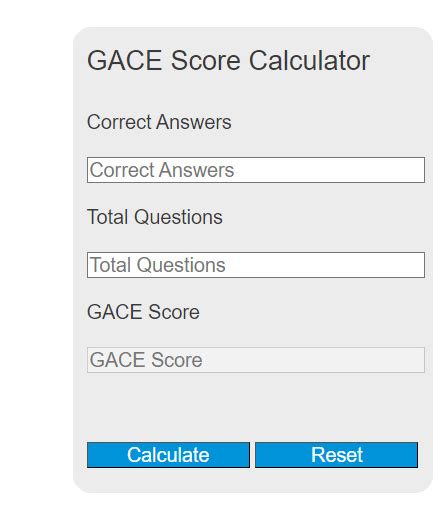 gace score calculator